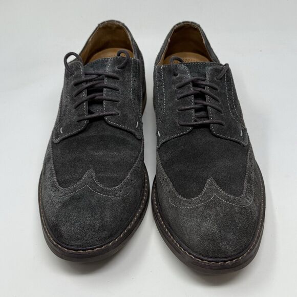 Vionic Bowery Bruno Oxford Shoes Mens 10.5 Gray Suede Wingtip Lace Up Casual main image 14